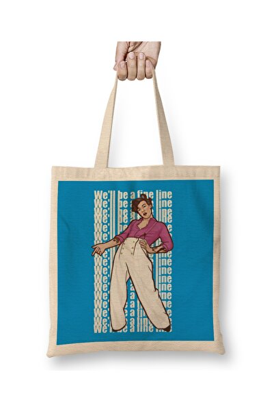 Baskı Dükkanı Fina linija Harry Styles (x) Tkanina Torba Duga Sa ručkom