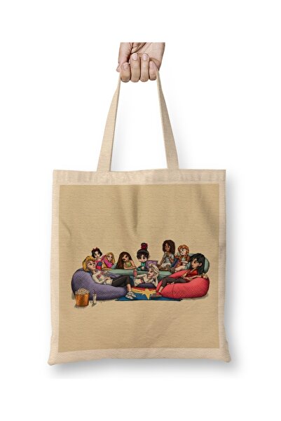 Baskı Dükkanı Princeze su ljudi - Duga Sa ručkom tkanina Torba kom