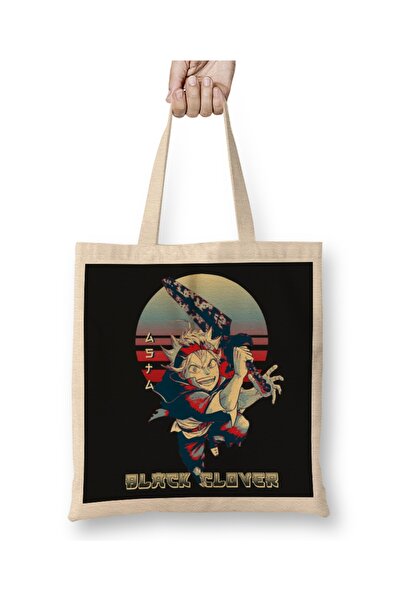 Baskı Dükkanı Asta Black Clover 03 υφασμάτινη τσάντα με μακριά λαβή