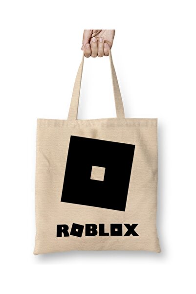Baskı Dükkanı Roblox Box White 01 Cloth Bag Long Handle