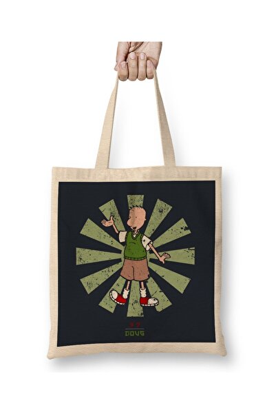 Baskı Dükkanı Doug Retro japanska tkanina Torba duga Sa ručkom