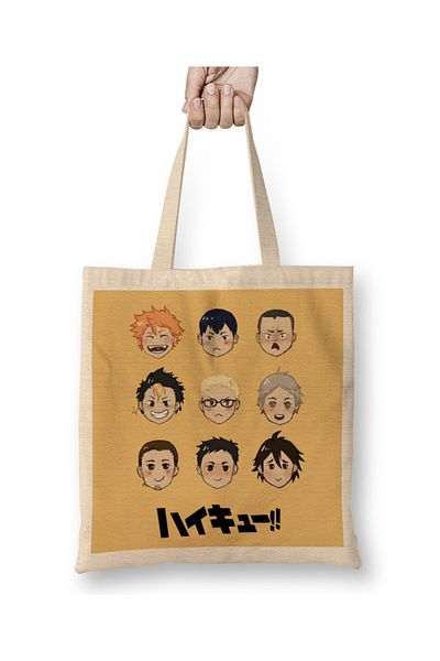 Baskı Dükkanı Haikyuu Karasuno 01 Geantă din pânză cu mâner lung