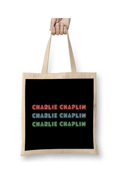 Baskı Dükkanı Charlie Chaplin Quotes Art Gift - Vintage ρετρό στυλ υφασμάτινη τσάντα με μακριά λαβή