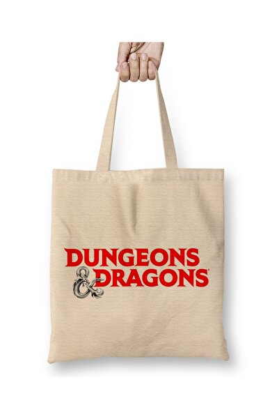 Baskı Dükkanı Tkanina sa logotipom Dungeons And Dragons Torba duga Sa ručkom