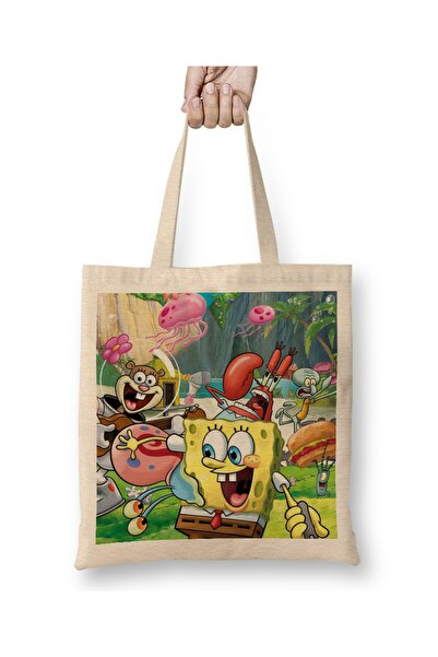 Baskı Dükkanı حقيبة سبونج بوب سبونج بوب بمقبض طويل