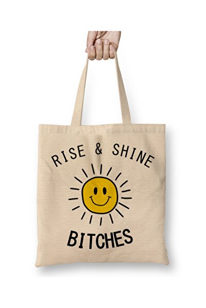 Baskı Dükkanı Rise&shine tkanina Torba duga Sa ručkom