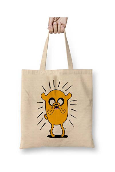 Baskı Dükkanı حقيبة يد مغامرات وقت المغامرة جايك ذا دوج إن شوك بمقبض طويل