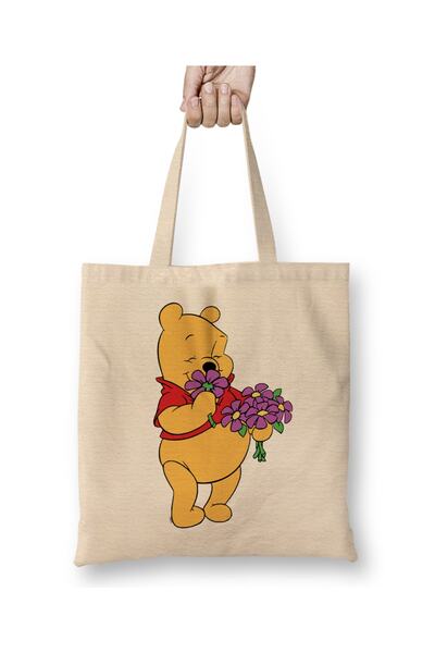 Baskı Dükkanı Winnie The Pooh 04 υφασμάτινη τσάντα με μακριά λαβή