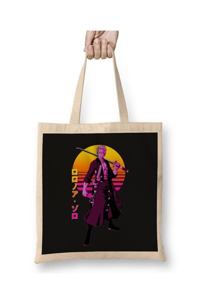 Baskı Dükkanı Zoro One Piece Roronoa Zoro 05 Geantă din pânză Mâner lung