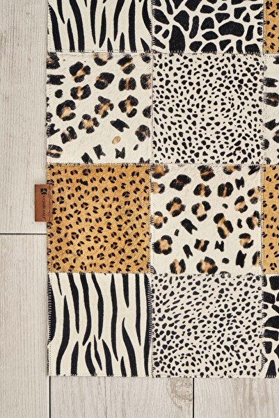 Kaşmir Halı Handmade Safari Patch Salon Mutfak Halısı Yolluk