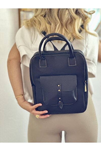 Tuvita Collection Bodrum Genuine Leather Backpack-Handbag