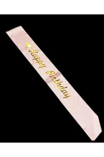 Vipfoni Saten Üzerine Happy Birthday Yazılı Kuşak