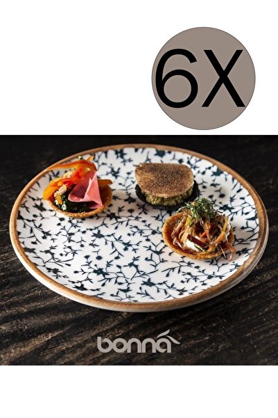 Bonna Porselen Calif Gourmet Düz Tabak 17 Cm Clfgrm17dz 6'lı Takım