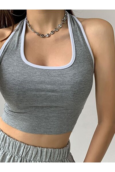 JamaisVu Kısa Askılı Boyundan Bağlamalı Atlet