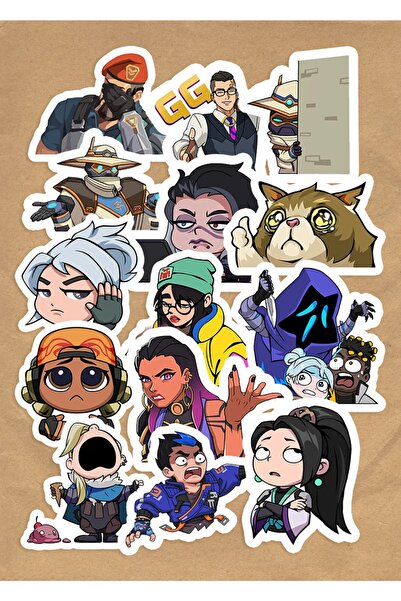 Namgo Oyunculara Özel Valorant Sprey Laptop, Tablet, Cep Telefonu, Ajanda, Matara Sticker Seti