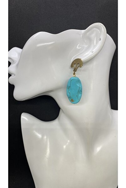 Porsuk Alternatif أقراط الفيروز العرقية الأصيلة المصنوعة يدويًا من الفيروز ال...