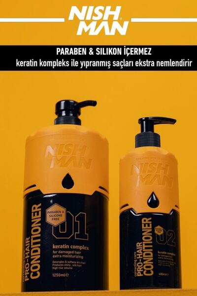 NISHMAN Keratin Complex Tuz Ve Parabensiz L Tüm Saçlara Yönelik / Parlatıcı Özellikli Saç Kremi 400 Ml