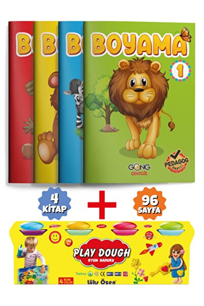 GONG YAYINCILIK Okul Öncesi Eğitici Etkinlikli Boyama Kitabı Seti 96 Sayfa+ P...