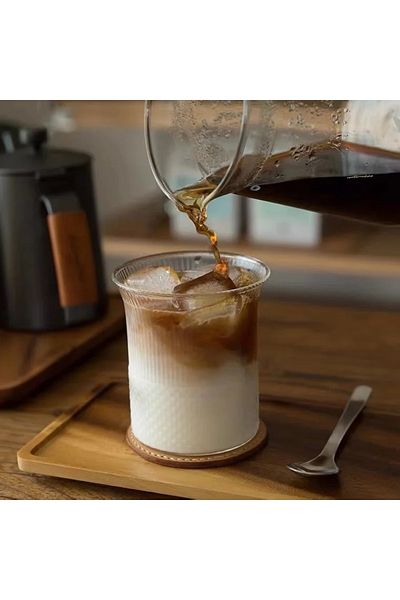 KÜÇÜK EW Heat Resistant Origami Style Cup | Coffee and Presentation Glass | Borosilicate Glass 300 ml