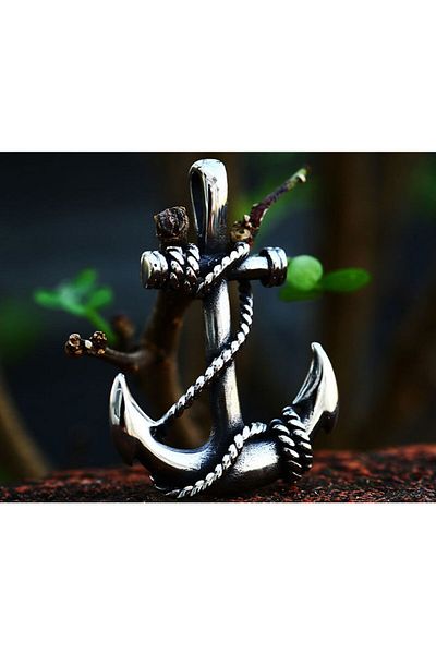 Viking Stainless Steel Sailor Anchor Necklace / Sailor Marine Anchor Necklace