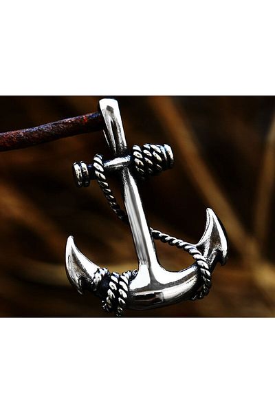 Viking Stainless Steel Sailor Anchor Necklace / Sailor Marine Anchor Necklace