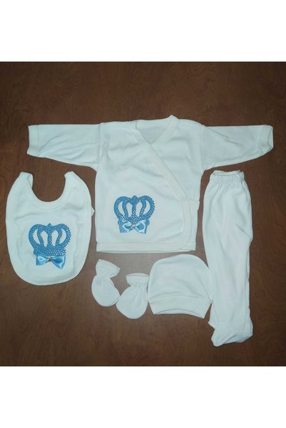 Futi Baby Girl Stoned 5 Pcs Hospital Release Newborn Zıbın