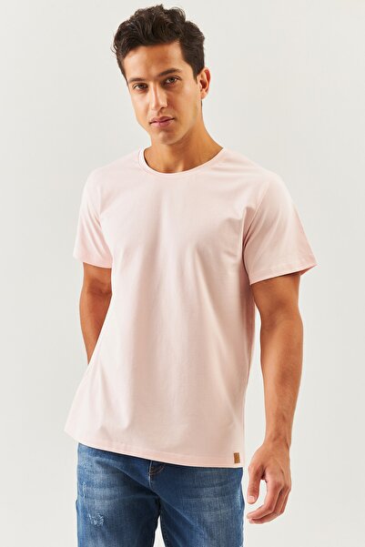 Butikgiz Powder Oversize Άνετο 100% βαμβακερό χτενισμένο λαιμόκοψη με κοντό μ...