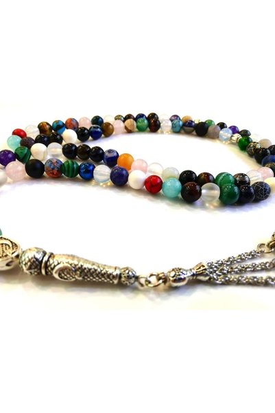 Tesbih Sakarya From 33 Mixed Natural Stones - 99 Prayer Prayer Beads
