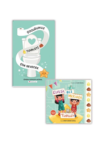 bebek ve uyku 2'li Tuvalet Eğitimi Seti - Elveda Bez Merhaba Tuvalet ve Çocuğunuz Tuvaleti Çok Sevecek Kitabı