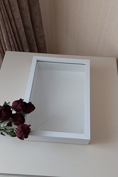 Verda Çerçeve 25x35 Cm White Deep Rose Design Frame!Rose Box!Name And Date Gift!Plastic Frame