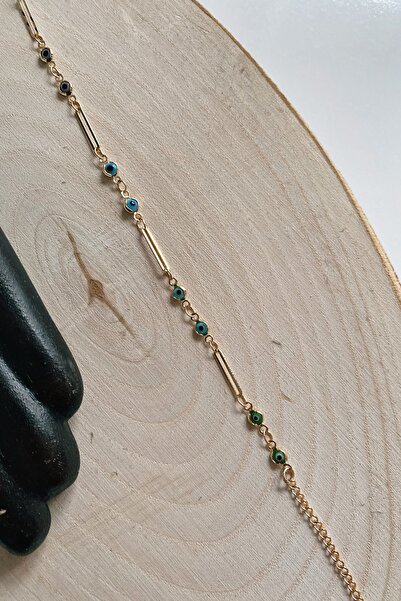 Glaren Kadın Nazar Boncuk Zincir Halhal