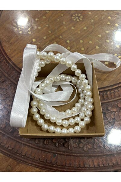 ŞEYMA SULTAN ÇEYİZ Söz-nişan Kurdelesi Dökülen Incili Beyaz Yüzük Kurdelesi –...