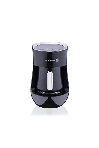 KORKMAZ Granit Sütlü Kahve Makinesi Siyah -3 Farklı Pişirme Modu-