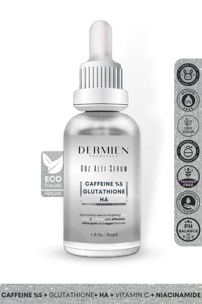 Dermien Cosmetics Göz Altı Aydınlatıcı, Kırışıklık Karşıtı Serum Caffeine %5,...