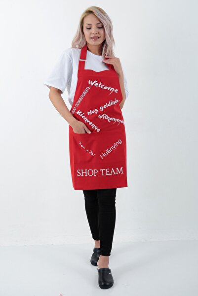 yenitrend iş elbiseleri Yazılı Askılı Önlük