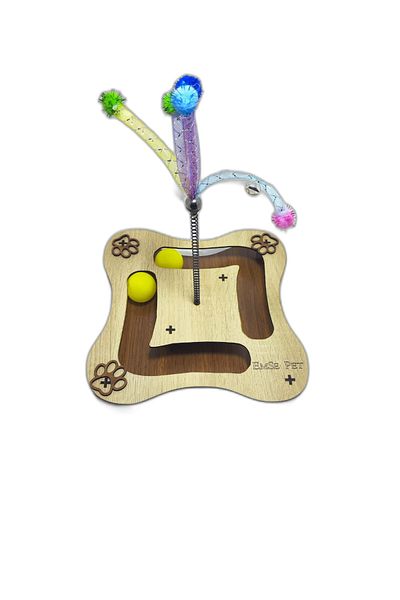 EMSE Colorful Bulk Square Wooden Cat Toy