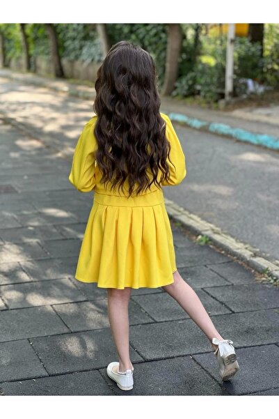 MELODY Sarı Zincir Detaylı Kız Çocuk Takım