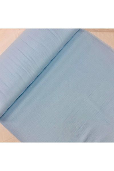 başcılar Plain Blue Color Muslin Cloth Fabric-1.00 Meters