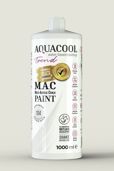AQUA COOL Aquacool Trend Mac Boya Antik Beyaz 104 - 1000 Ml