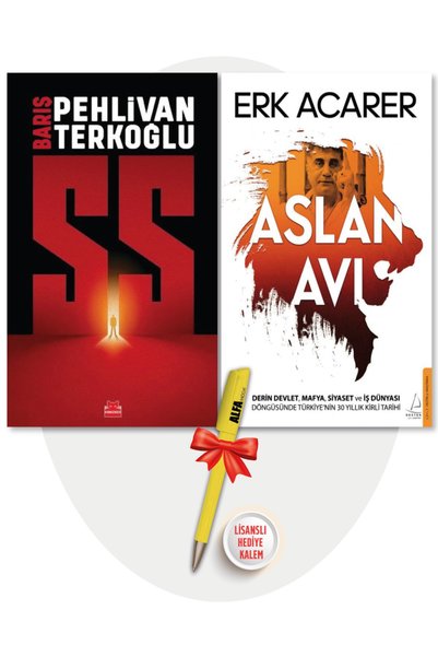 Destek Yayınları Ss (barış Pehlivan & Barış Terkoğlu) + Aslan Avı (erk Acarer) 2 Kitap + Alfa Moda Lisanslı Kalem