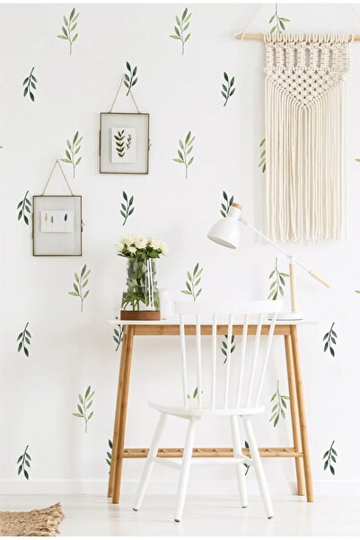 WALLHUMAN Suluboya Yapraklar Duvar Stickerı