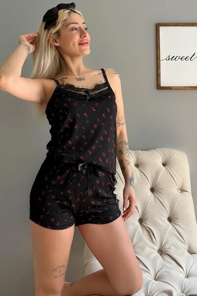 Pijamaevi Set de pijamale tricotate cu dantelă Pegasus minimalistă, florală, ...