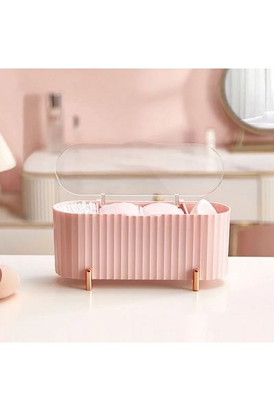 DOVİHOME Aqua Makeup Cosmetics Lipstick And Cotton Organizer Organizer