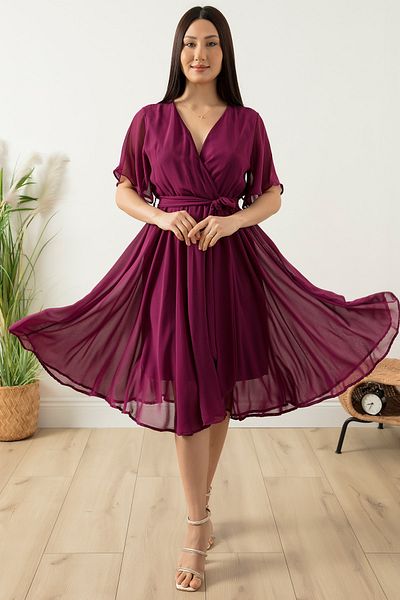 PULLIMM Rochie din șifon cu mâneci 22-253
