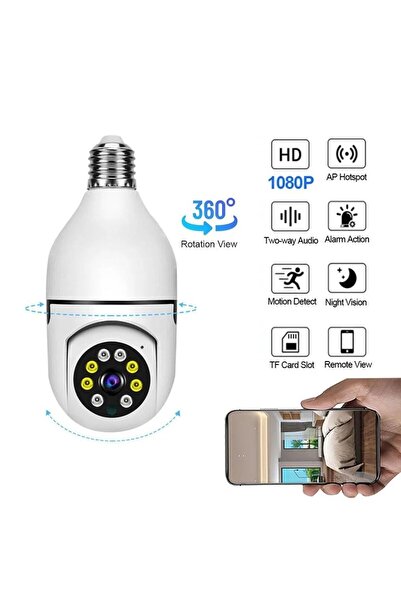 fortrek 1080p Kablosuz Ampul Monitör Kamera Wifi Güvenlik Ses Akıllı Hareket ...