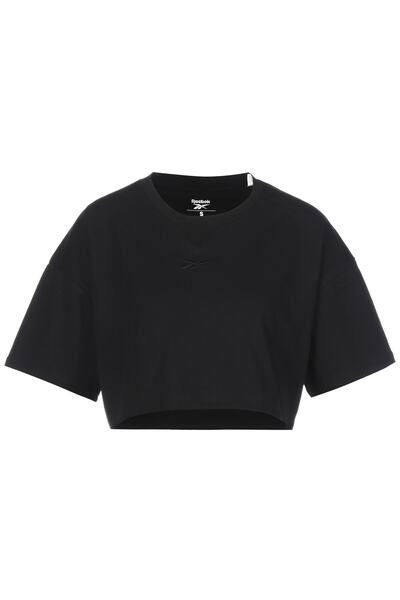 Reebok Women Sportswear Fit Short Sleeve Training Top, Black