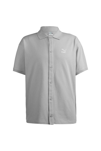 Puma Men Sportswear Fit Brand Logo Training Polo, Grey