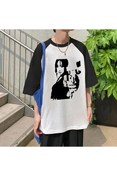 Touz Y2k Shooting Girl Raglan Sleeve White Unisex Oversize T-shirt