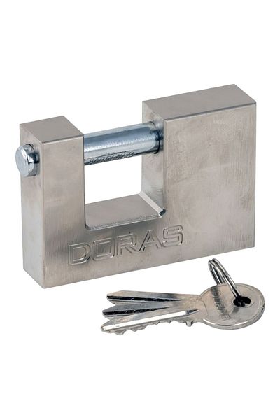 Doras 80 Mm. Cast Satin Padlock - Sliding Shaft-1480