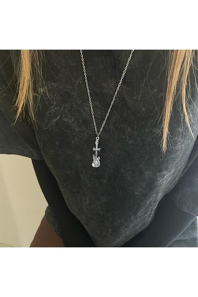 Touz Slipknot Design Blunt Blunt Powder Guitar Necklace